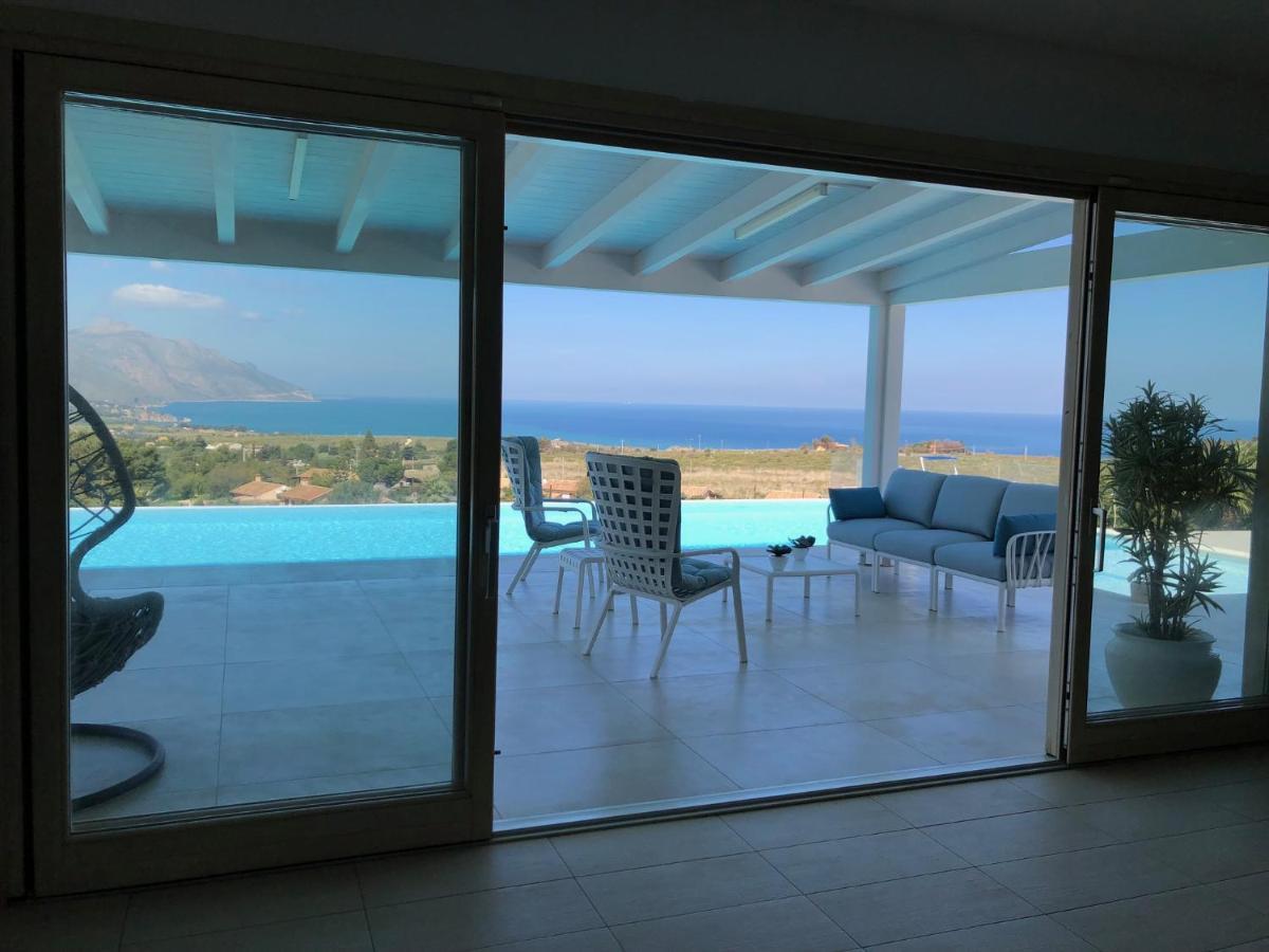 Villa Mirascopello Castellammare del Golfo Bagian luar foto